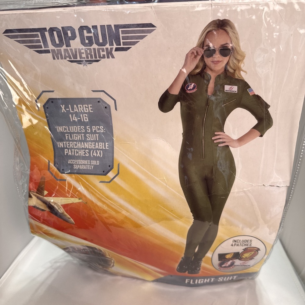 Top Gun Maverick Womens Flight Suit Costume Size X-Large 14-16